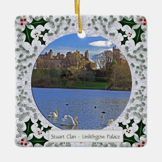 ScottishvStuart Clans Linlithgow Palace Xmas Keramikornament (Vorderseite)