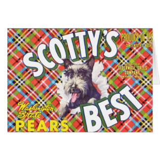 Scotts beste Birnen - Frucht-Kisten-Aufkleber