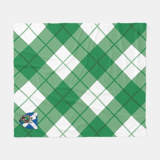 Scotts Bias kariert Tartan Kariert Fleecedecke (Vorderseite (Horizontal))
