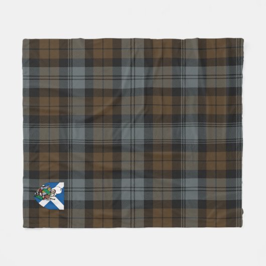 Scotts BlackWatch gewitterter Tartan Kariert Fleecedecke (Vorderseite (Horizontal))