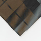 Scotts BlackWatch gewitterter Tartan Kariert Fleecedecke (Ecke)