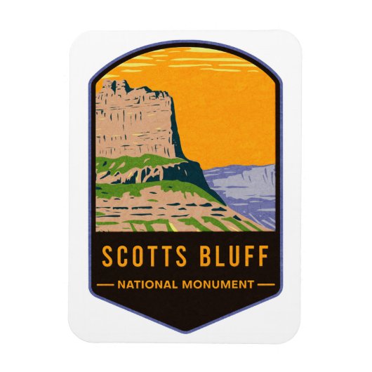 Scotts Bluff National Monument Magnet (Vertikal)