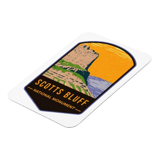 Scotts Bluff National Monument Magnet (Linke Seite)