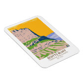 Scotts Bluff National Monument Nebraska Vintag Magnet (Rechte Seite)