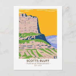 Scotts Bluff National Monument Nebraska Vintag Postkarte