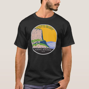 Scotts Bluff National Monument Nebraska Vintag T-Shirt