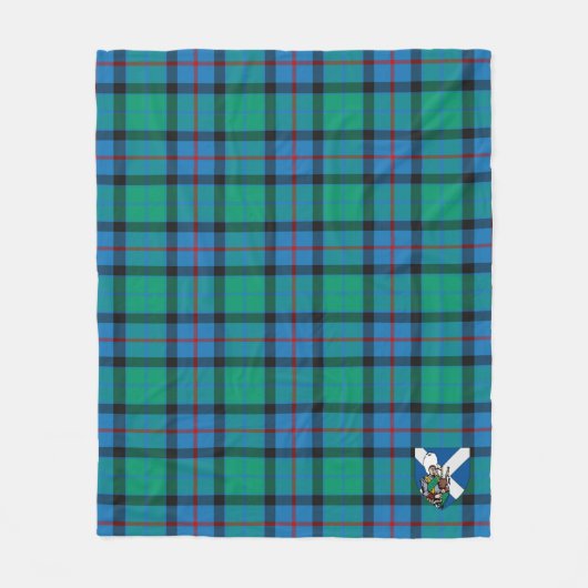 Scotts Blume Scotland Tartan Kariert Fleecedecke (Vorderseite)