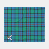 Scotts Blume Scotland Tartan Kariert Fleecedecke (Vorderseite (Horizontal))