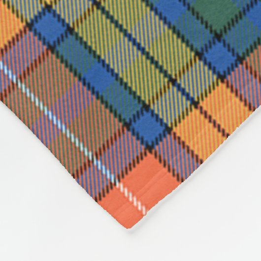 Scotts Buchanan Ancient Tartan Kariert Fleecedecke (Ecke)