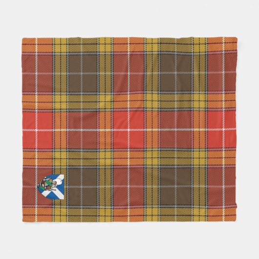 Scotts Buchanan Old Set WeatheredTartan Kariert Fleecedecke (Vorderseite (Horizontal))