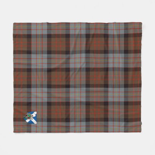 Scotts Cameron von Erracht Weathered Tartan Karier Fleecedecke (Vorderseite (Horizontal))