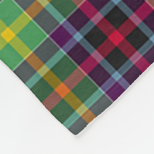 Scotts Clephane Tartan Kariert Fleecedecke (Ecke)