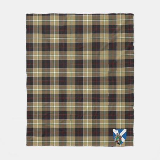 Scotts Dunlop Jagd Tartan Kariert Fleecedecke (Vorderseite)