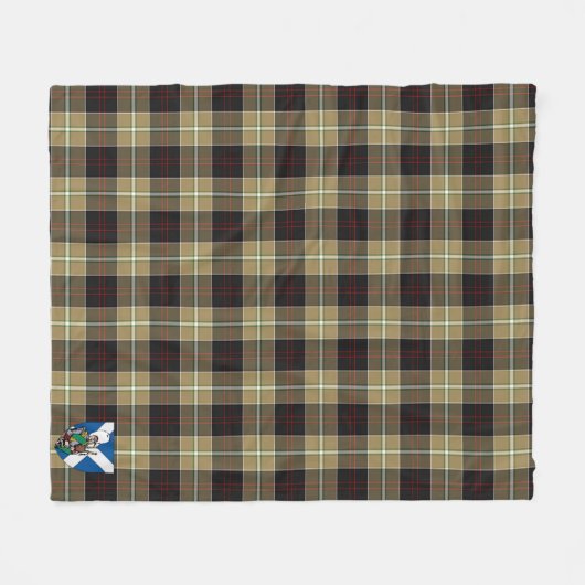 Scotts Dunlop Jagd Tartan Kariert Fleecedecke (Vorderseite (Horizontal))