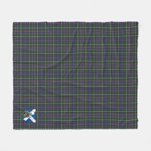 Scotts Forbes of Druinnor Tartan Kariert Fleecedecke (Vorderseite (Horizontal))