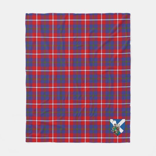 Scotts Galloway Red Tartan Kariert Fleecedecke (Vorderseite)