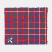 Scotts Galloway Red Tartan Kariert Fleecedecke (Vorderseite (Horizontal))