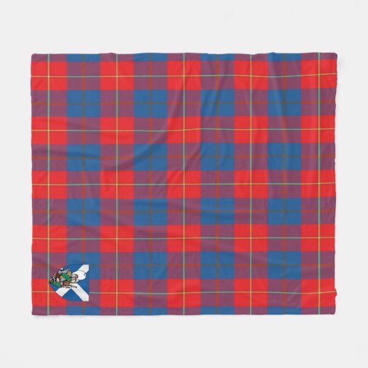 Scotts Galloway Tartan Kariert Fleecedecke (Vorderseite (Horizontal))