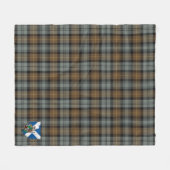 Scotts Gordon Weathered Tartan Kariert Fleecedecke (Vorderseite (Horizontal))