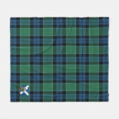 Scotts Graham of Menteith Ancient Tartan Kariert Fleecedecke (Vorderseite (Horizontal))