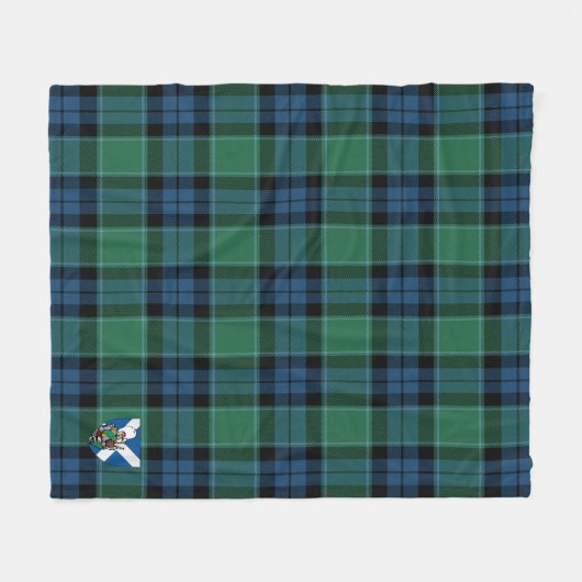 Scotts Graham of Menteith Ancient Tartan Kariert Fleecedecke (Vorderseite (Horizontal))