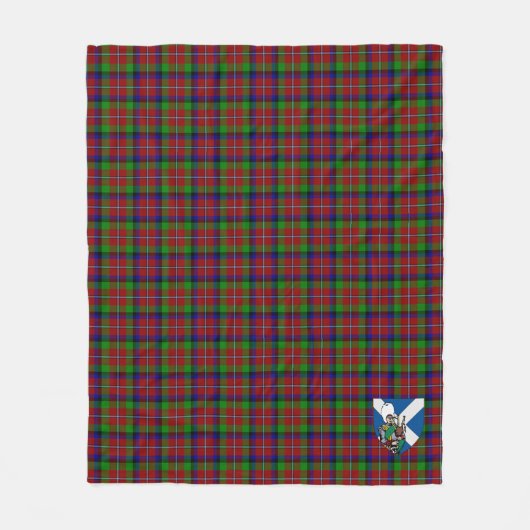 Scotts Graham Red Tartan Kariert Fleecedecke (Vorderseite)
