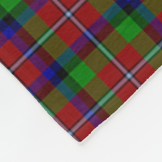 Scotts Graham Red Tartan Kariert Fleecedecke (Ecke)