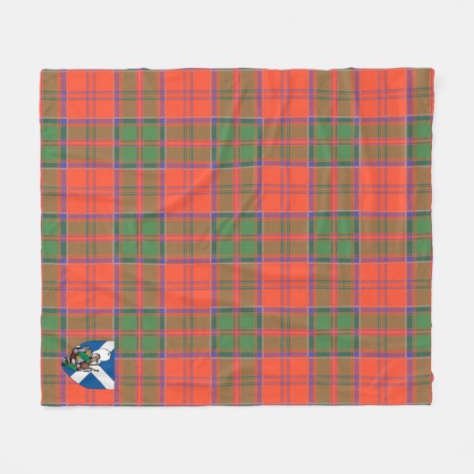 Scotts Grant Ancient Tartan Kariert Fleecedecke (Vorderseite (Horizontal))