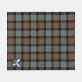 Scotts Gunn Weathered Tartan Kariert Fleecedecke (Vorderseite (Horizontal))