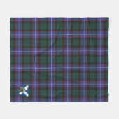 Scotts Hunter Modern Tartan Kariert Fleecedecke (Vorderseite (Horizontal))