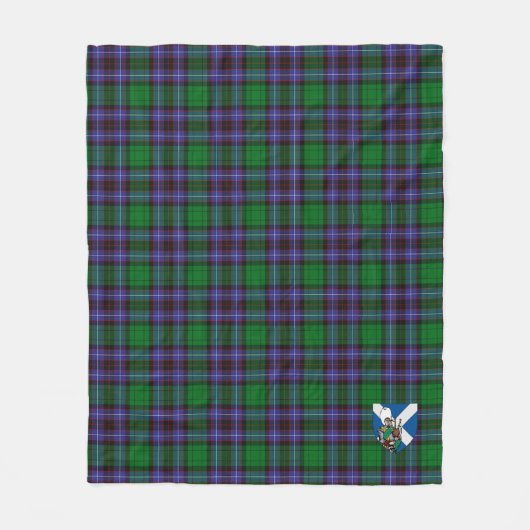 Scotts Hunter von Peeblesshire Tartan Kariert Fleecedecke (Vorderseite)