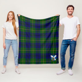 Scotts Johnston Modern Tartan Kariert Fleecedecke