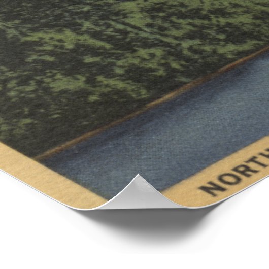 Scotts Lake, Oregon - Aussicht auf drei Schwestern Poster (Ecke)