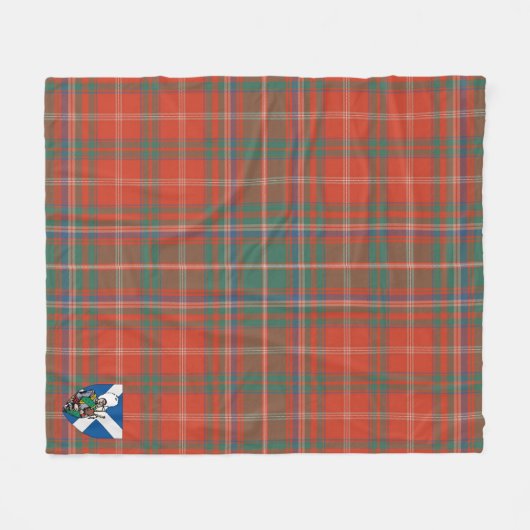 Scotts MacDougall Ancient Tartan Kariert Fleecedecke (Vorderseite (Horizontal))