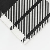 Scotts MacFarlane Black & White Tartan Kariert Fleecedecke (Ecke)