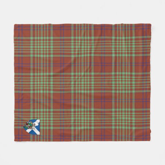 Scotts MacGillivray Hunting Ancient Tartan Kariert Fleecedecke (Vorderseite (Horizontal))