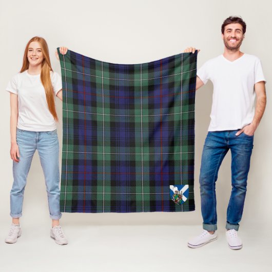 Scotts MacKenzie Modern Blue Tartan Kariert Fleecedecke (Beispiel)