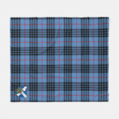 Scotts MacKie Blue Tartan Kariert Fleecedecke (Vorderseite (Horizontal))