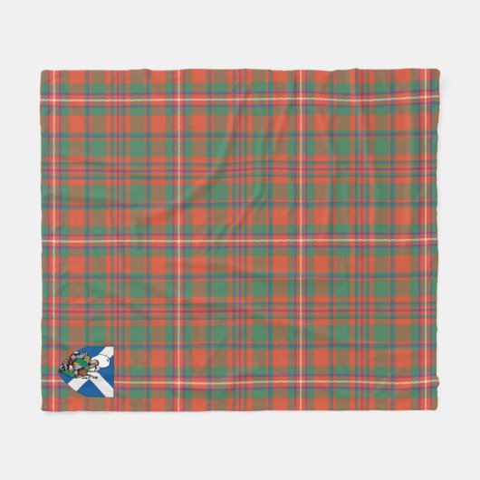 Scotts MacKinnon Ancient Tartan Kariert Fleecedecke (Vorderseite (Horizontal))