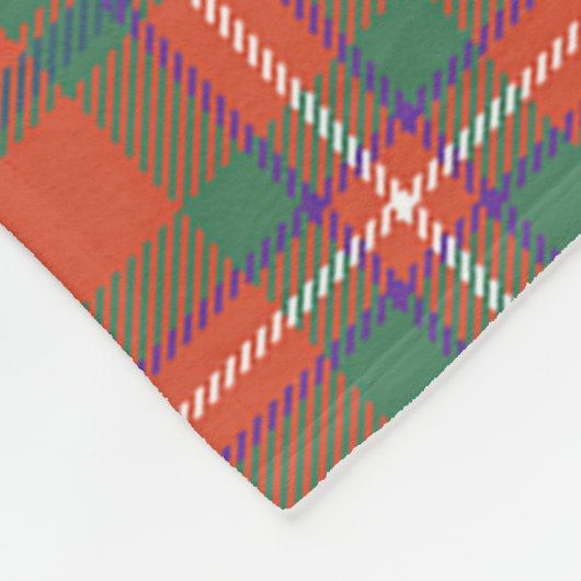 Scotts MacKinnon Ancient Tartan Kariert Fleecedecke (Ecke)