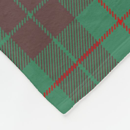 Scotts MacKinnon Jagen Ancient Tartan Kariert Fleecedecke (Ecke)
