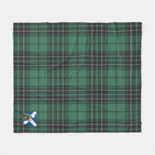 Scotts MacLean Hunting Ancient Tartan Kariert Fleecedecke (Vorderseite (Horizontal))