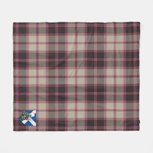 Scotts MacPherson Jagd Ancient Tartan Kariert Fleecedecke (Vorderseite (Horizontal))