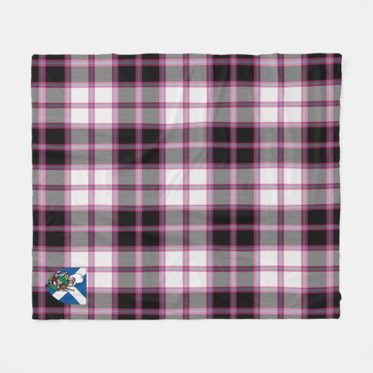Scotts MacPherson Weathered Tartan Kariert Fleecedecke (Vorderseite (Horizontal))