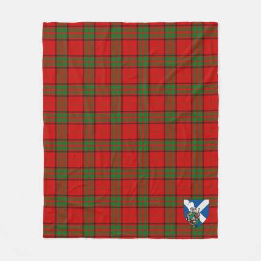 Scotts Maxwell Red Tartan Kariert Fleecedecke (Vorderseite)