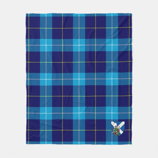 Scotts McKerrell Blue Tartan Kariert Fleecedecke (Vorderseite)