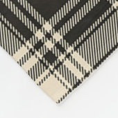 Scotts Menzies Black & White Ancient Tartan Karier Fleecedecke (Ecke)