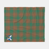 Scotts Menzies Green Ancient Tartan Kariert Fleecedecke (Vorderseite (Horizontal))