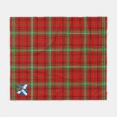 Scotts Morrison Red Modern Tartan Kariert Fleecedecke (Vorderseite (Horizontal))