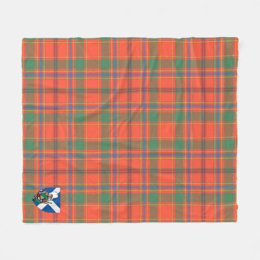 Scotts Munro Ancient Tartan Kariert Fleecedecke (Vorderseite (Horizontal))